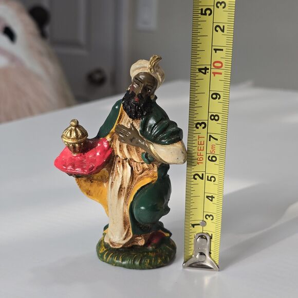 Vintage Italian Nativity Chalkware Wiseman Figure Italy - Picture 5 of 5